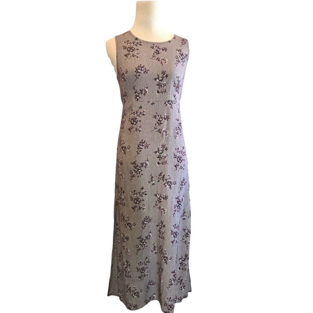 Vtg En Focus Dress Womens Floral Button Front Maxi Cottagecore 90s Y2K S